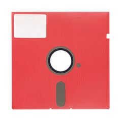 5.25-inch floppy disk or diskette isolated on white