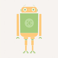 Funny cartoon android