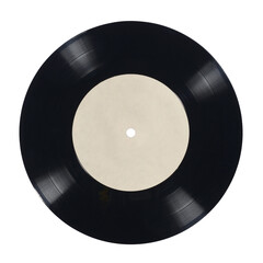 7-inch vinyl record isolated on white.