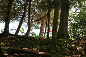WATER, KAYAK,  SUMMER DAY, BLUE  SKY, ROCK, SAND, 