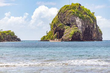Saint Vincent ant the Grenadines, Fort Duvernette view, Indian bay