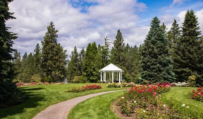 Manito park rose garden in Spokane Washington