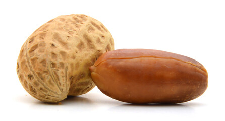 Dried peanuts in closeup