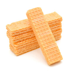wafer sticks on white background