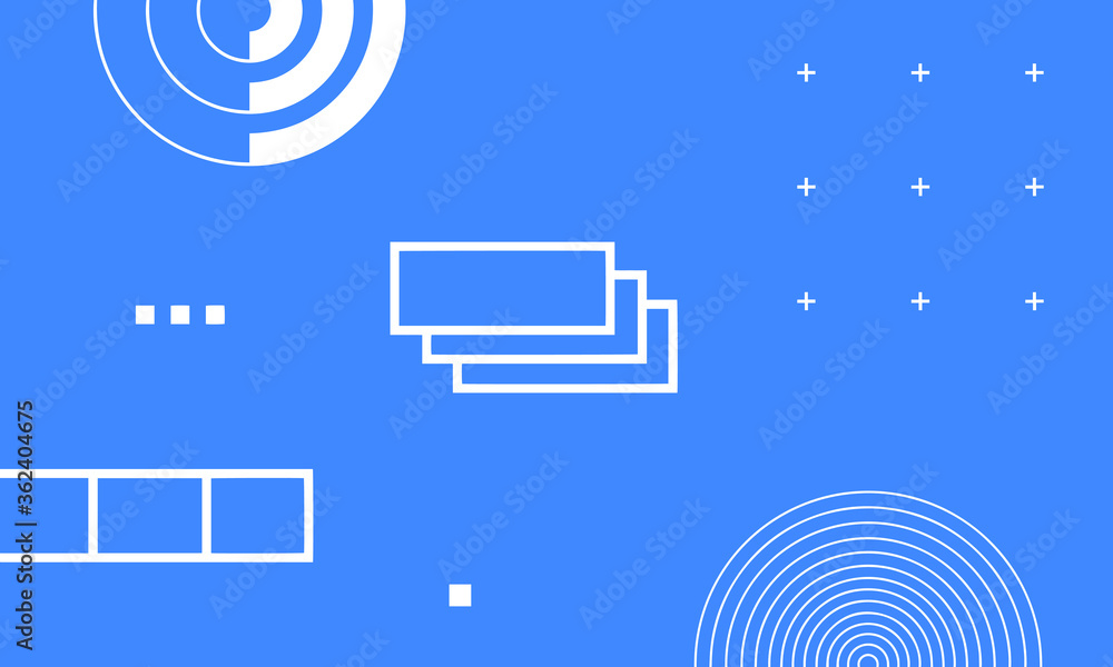 Poster background design with unique shape composition. blue background for text design, poster, print, ban