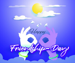 vector illustration for international friendship day-30th july