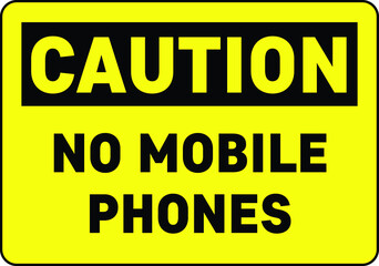 No mobile phones zone sign