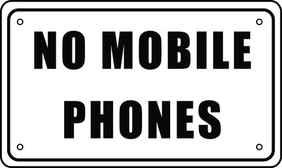 No mobile phones zone sign