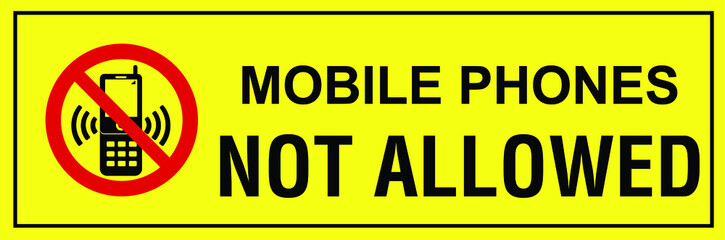 No mobile phones zone sign