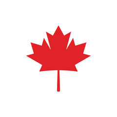 Maple leaf icon isolated on white background. Vector illustration.