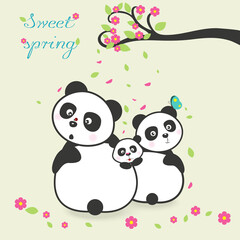 Pattern with Ice cream on white background.