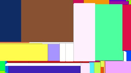Architectural abstract background of pixelated geometric shapes. Computer screen noise, color geometrical shapes, flat lay colors squares.