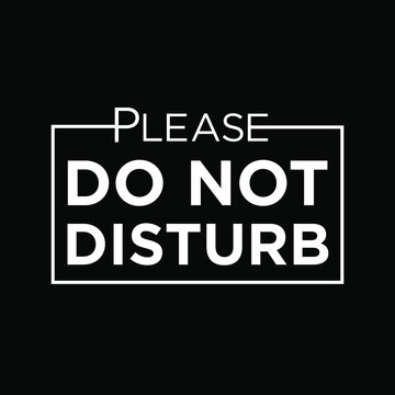 Do not disturb warning vector
