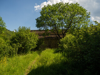 views of the surroundings of the obarra monastery in the province of huesca aragon spain