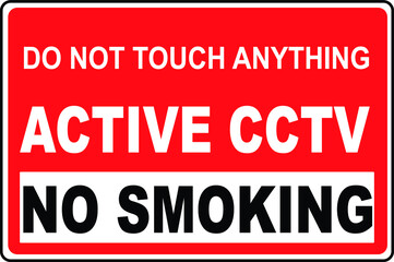 DO NOT TOUCH NO TOUCHING ALLOWED WARNING SIGN VECTOR