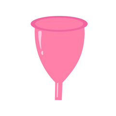 Menstrual cup flat vector illustration, menstruation.