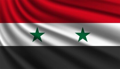 Flag of Syria background template.