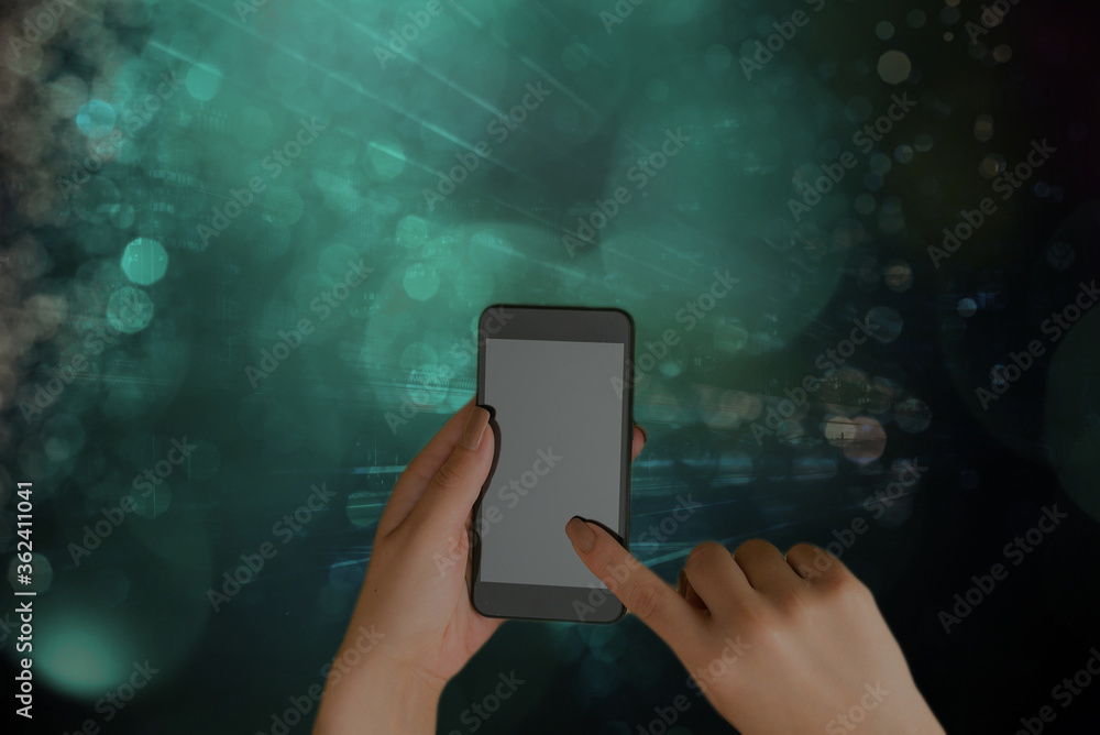 Poster web search digital information futuristic technology network connection