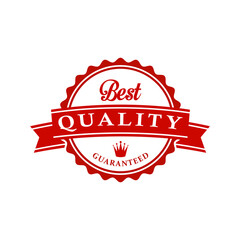 Best Quality label certified illustrations, Quality Label icon vector design, Quality Guaranteed isolated flat, Label Guaranteed flat.