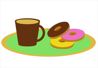 Café con leche con rosquillas