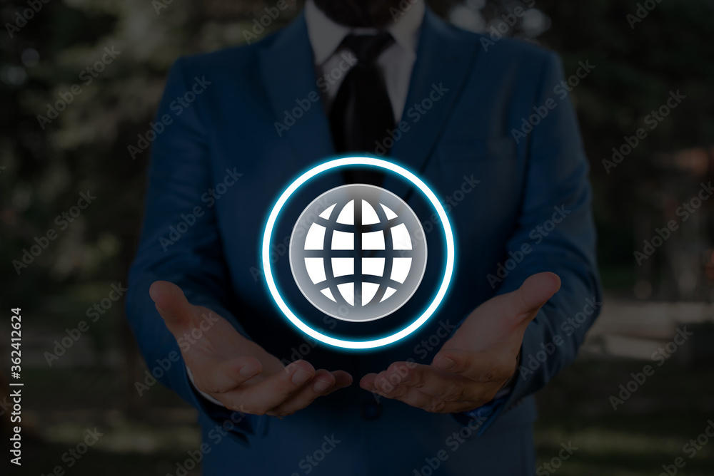 Poster web search digital information futuristic technology network connection