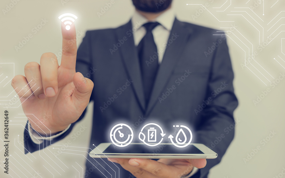 Aufkleber internet technology wireless wi fi connections and networking concept.