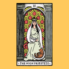 The high priestess. Tarot cards