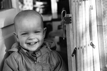 Child Boy  Analog White and Black