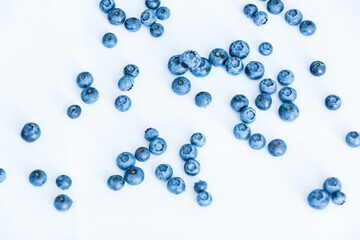Tasty blueberries isolated on white background. Blueberries are antioxidant organic superfood.