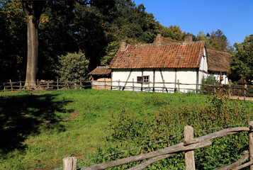 Fototapeta na wymiar Typical rural landscape, Bokrijk, Belgium