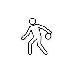 player, bowling line icon. Signs and symbols can be used for web, logo, mobile app, UI, UX