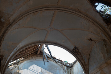 abandoned and derelict church in Spain