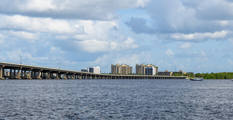 View Of Caloosahatchee Bridge In Fort Myers
