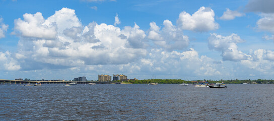 Clouds Over The River At Downtown Fort Myers