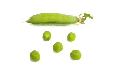 green peas isolated