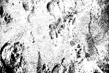 Grunge sandy texture, black and white vector abstraction. Beach sand grungy surface with foot mark