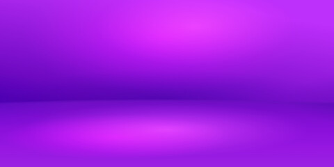 Empty studio background with soft lighting in purple colors