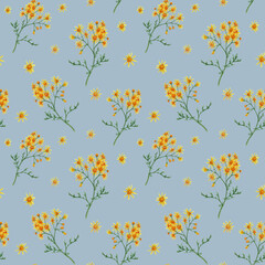 Meadow flowers in watercolor