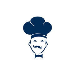Chef vector logo design. Cooking and restaurant logo concept.	