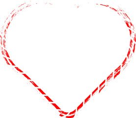 Tire tracks in heart form. Car thread silhouette. Vector illustration.