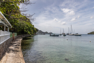 Saint Vincent and the Grenadines,boardwalk in Admiralty Bay, Bequia