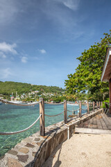 Obraz premium Saint Vincent and the Grenadines,boardwalk in Admiralty Bay, Bequia