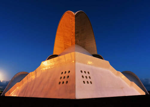 Auditorio de Tenerife in Tenerife, Spain. It was designed by architect Santiago Calatrava Valls