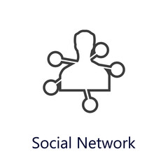 Social network icon. Vector illustration. Flat icon