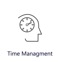 Time management icon. Vector illustration. Flat icon