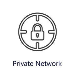Private network icon. Vector illustration. Flat icon
