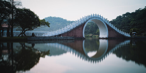 Jindai Bridge of Dahu Park in Neihu District, Taipei, Taiwan.