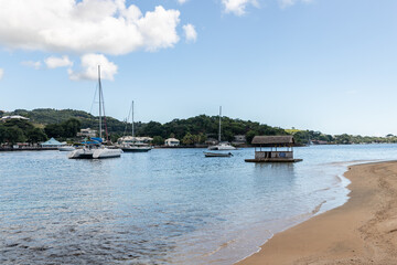 Fototapeta na wymiar Young Island view in Saint Vincent and the Grenadines