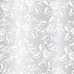 vector seamless pattern geometric lotus flowers on silver background design