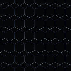 abstract geometry polygon in black and gradient blue seamless pattern design